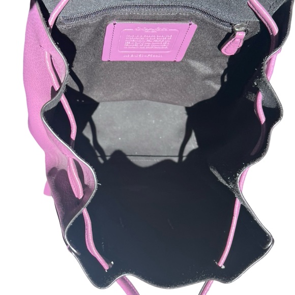 Coach Pebble Leather Convertible Derby Crossbody Backpack in Mauve - Picture 5 of 9